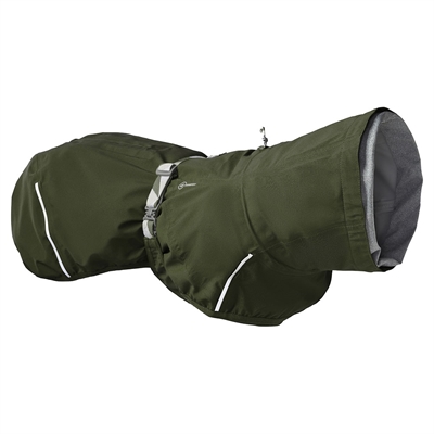 Hurtta ECO Mudventure vattentät hundjacka i färgen Forest Green